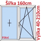Dvoukdl Okna FIX + OS - ka 160cm